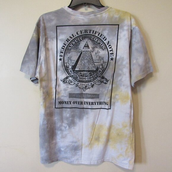 Victorious Money Over Everything In God We Trust Tie Dye T Shirt Mens sz XL READ - Picture 4 of 6